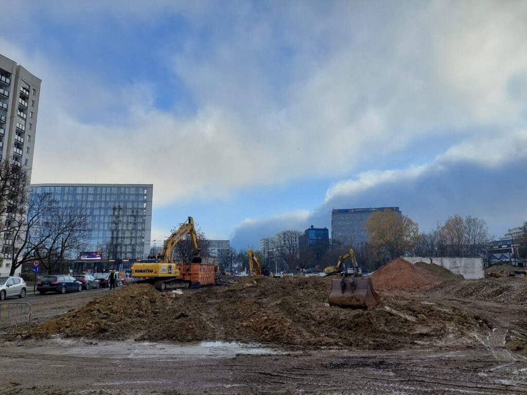 Widok na plac budowy