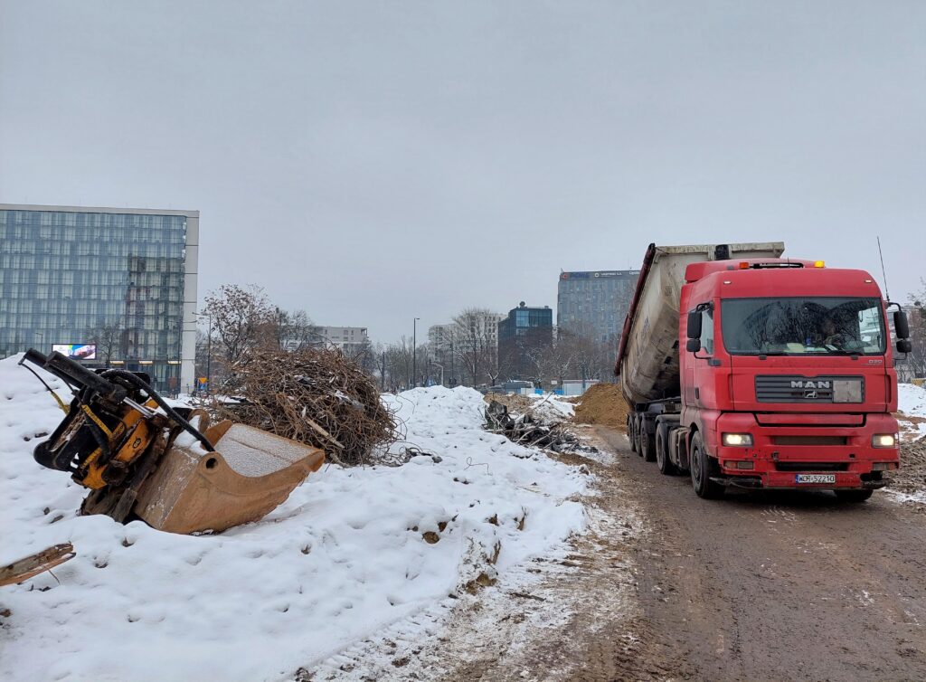 Widok na plac budowy
