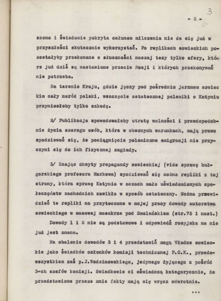 Karta z tekstem pisanym na maszynie w języku polskim
